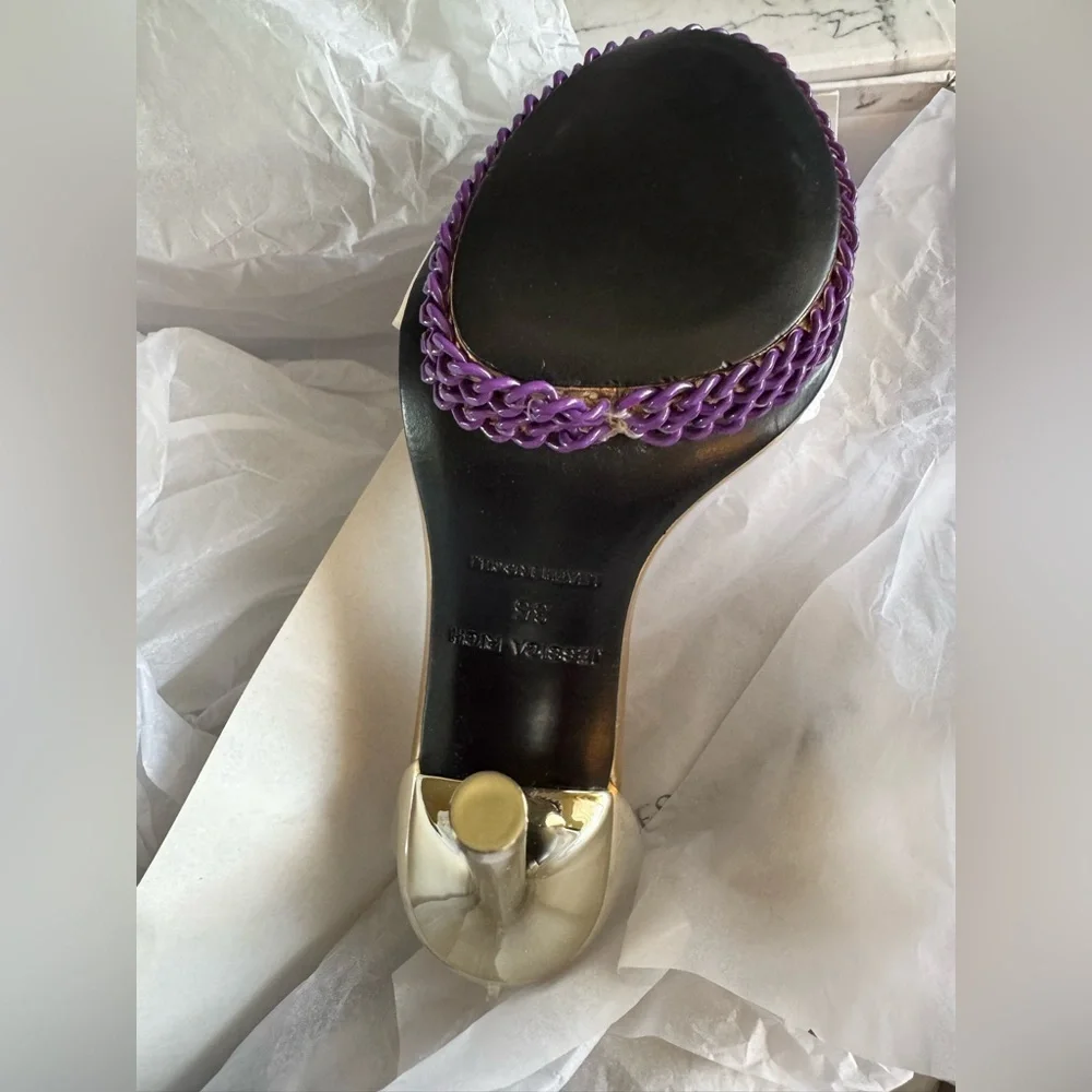 NWT Jessica Rich Gold and Purple Heels